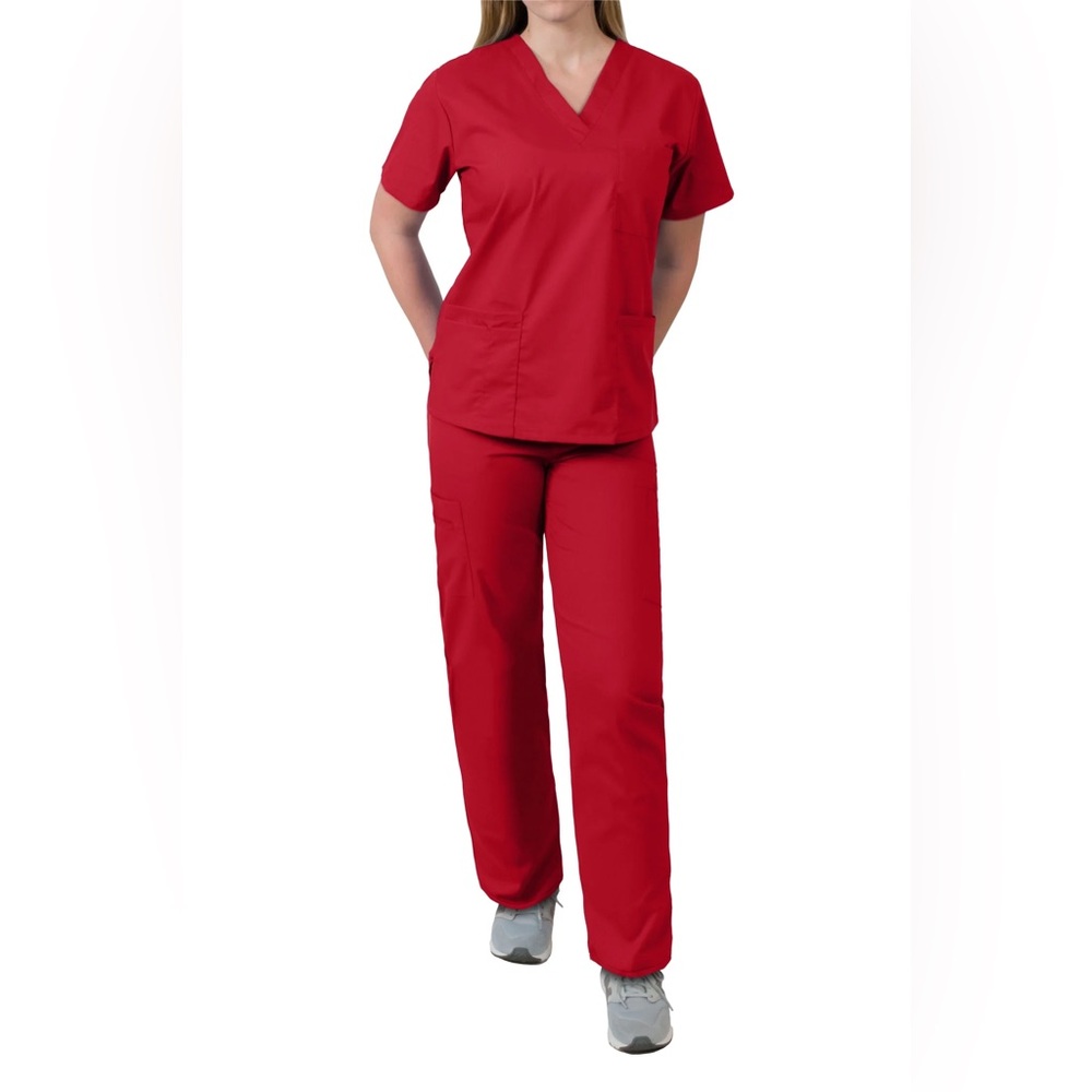 NWT- Medgear Red Scrub Set